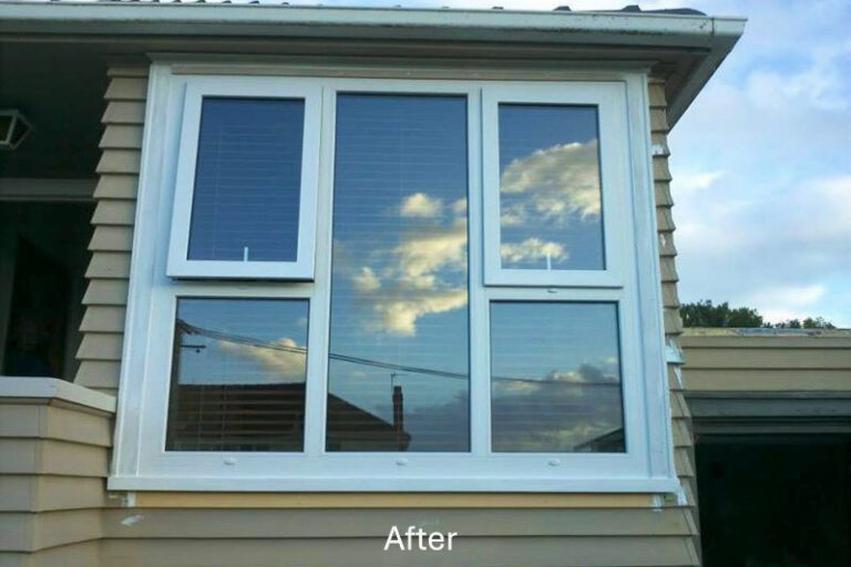 Old timber window upgraded to a modern, low‑maintenance uPVC insert frame